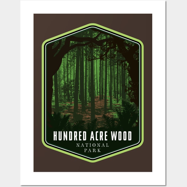 Hundred Acre Wood National park Wall Art by MindsparkCreative